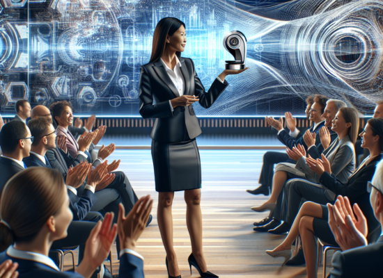 "CEO Apple mengumumkan peluncuran produk baru yang inovatif pada acara pers di tanggal 19 Februari 2025, menampilkan teknologi canggih dan desain yang modern."