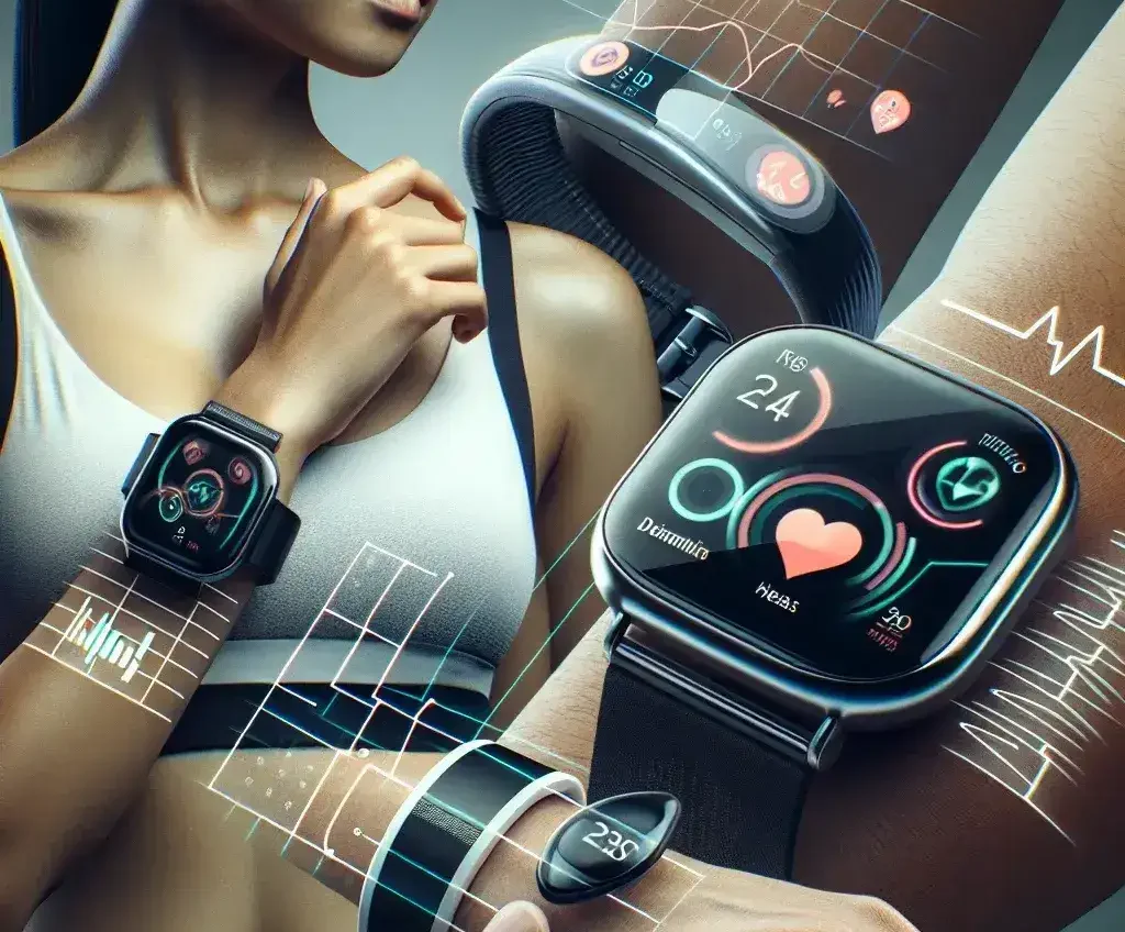 "Smartwatch displaying real-time health monitoring features, illustrating the benefits of wearable technology in tracking vital signs and promoting wellness."